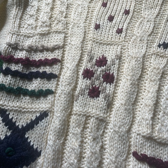 Vintage Hand Knit Sweater, Women’s M (10-12), NWT - Picture 2 of 7